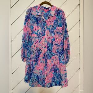 Lilly Pulitzer Pink and Blue Mini Dress